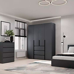 Фото Шафа розпашна комбінована №1 Light Графіт