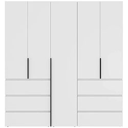 Шафа розпашна комбінована №3 Light Білий Діамант