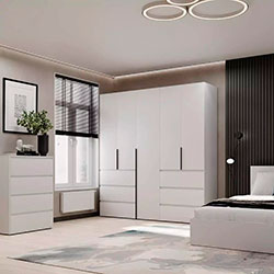 Фото Шафа розпашна комбінована №3 Light Білий Діамант