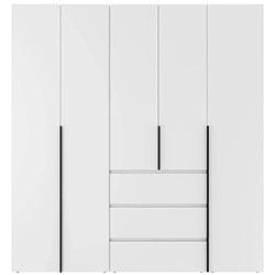 Шафа розпашна комбінована №4 Light Білий Діамант