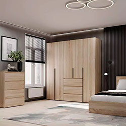 Фото Шафа розпашна комбінована №4 Light Дуб Сонома