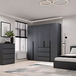 Фото Шафа розпашна комбінована №4 Light Графіт