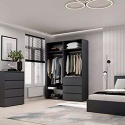 Фото Шафа розпашна комбінована №5 Light Графіт