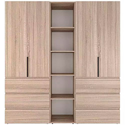 Шафа розпашна комбінована №6 Light Дуб Сонома