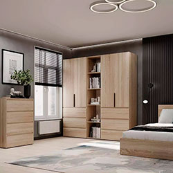 Фото Шафа розпашна комбінована №6 Light Дуб Сонома