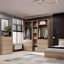 Фото Шафа розпашна комбінована №6 Light Дуб Сонома