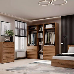 Фото Шафа розпашна комбінована №6 Light Дуб Евок