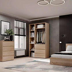 Фото Шафа розпашна комбінована №7 Light Дуб Сонома