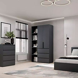 Фото Шафа розпашна комбінована №7 Light Графіт