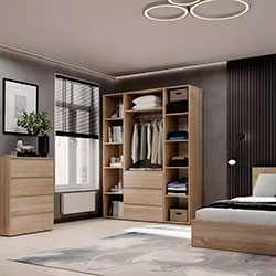 Фото Шафа розпашна комбінована №8 Light Дуб Сонома