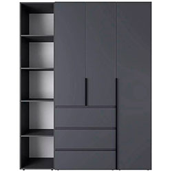 Шафа розпашна комбінована №8 Light Графіт