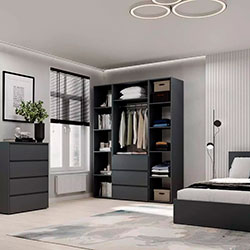 Фото Шафа розпашна комбінована №8 Light Графіт