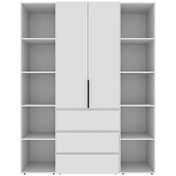 Шафа розпашна комбінована №9 Light Білий Діамант