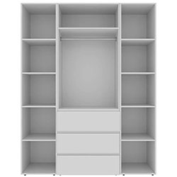 Фото Шафа розпашна комбінована №9 Light Білий Діамант