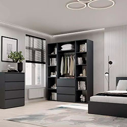 Фото Шафа розпашна комбінована №9 Light Графіт