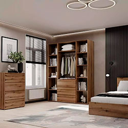 Фото Шафа розпашна комбінована №9 Light Дуб Евок