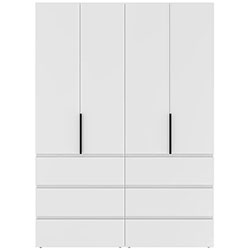 Шафа розпашна комбінована №10 Light Білий Діамант