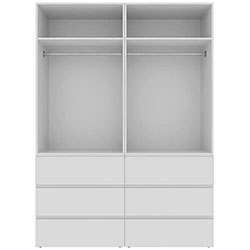 Фото Шафа розпашна комбінована №10 Light Білий Діамант