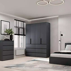 Фото Шафа розпашна комбінована №10 Light Графіт