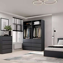 Фото Шафа розпашна комбінована №10 Light Графіт