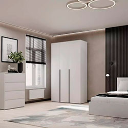 Фото Шафа розпашна комбінована №12 Light Білий Діамант