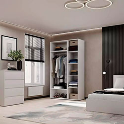 Фото Шафа розпашна комбінована №12 Light Білий Діамант