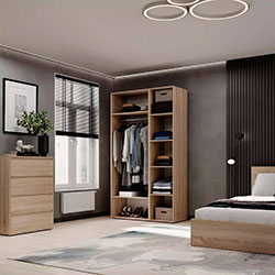 Фото Шафа розпашна комбінована №12 Light Дуб Сонома