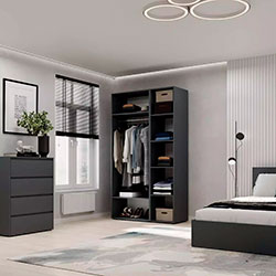 Фото Шафа розпашна комбінована №12 Light Графіт