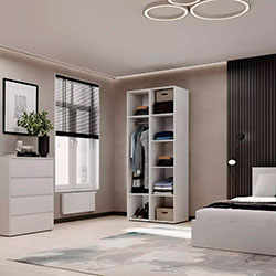 Фото Шафа розпашна комбінована №13 Light Білий Діамант