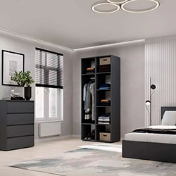 Фото Шафа розпашна комбінована №13 Light Графіт