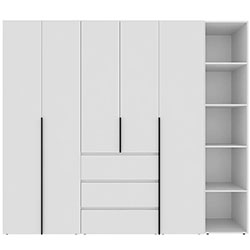 Шафа розпашна комбінована №14 Light Білий Діамант