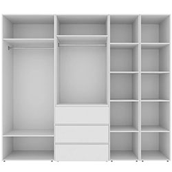 Фото Шафа розпашна комбінована №14 Light Білий Діамант