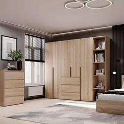 Фото Шафа розпашна комбінована №14 Light Дуб Сонома