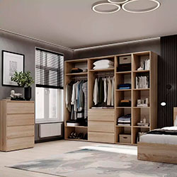 Фото Шафа розпашна комбінована №14 Light Дуб Сонома