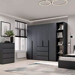 Фото Шафа розпашна комбінована №14 Light Графіт