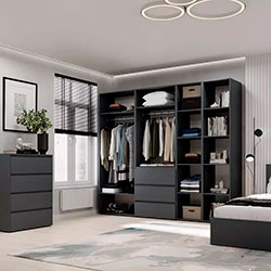 Фото Шафа розпашна комбінована №14 Light Графіт