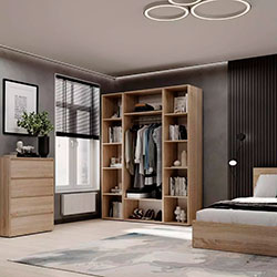 Фото Шафа розпашна комбінована №15 Light Дуб Сонома