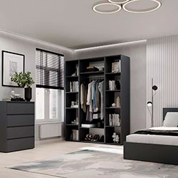 Фото Шафа розпашна комбінована №15 Light Графіт