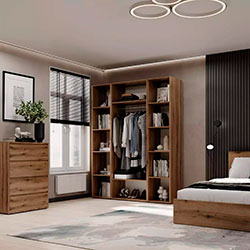 Фото Шафа розпашна комбінована №15 Light Дуб Евок