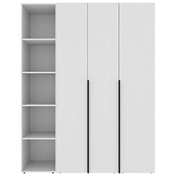 Шафа розпашна комбінована №16 Light Білий Діамант