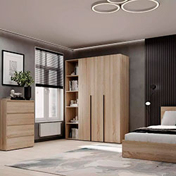 Фото Шафа розпашна комбінована №16 Light Дуб Сонома