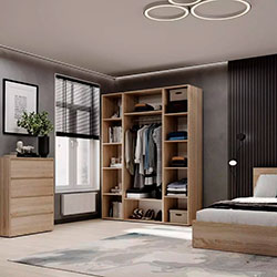 Фото Шафа розпашна комбінована №16 Light Дуб Сонома