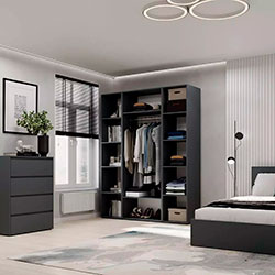 Фото Шафа розпашна комбінована №16 Light Графіт