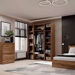 Фото Шафа розпашна комбінована №16 Light Дуб Евок