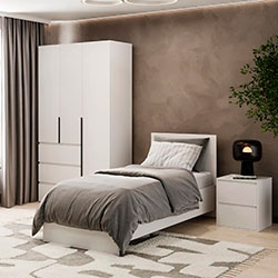 Фото Ліжко 90x200 Light Білий Діамант