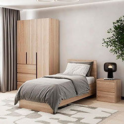 Фото Ліжко 90x200 Light Дуб Сонома