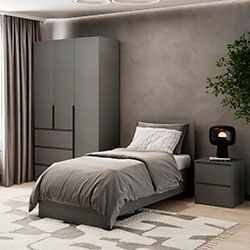 Фото Ліжко 90x200 Light Графіт