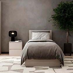 Фото Ліжко 90x200 Light Кашемір