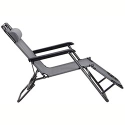 Фото Шезлонг Круїз Чорний Сірий