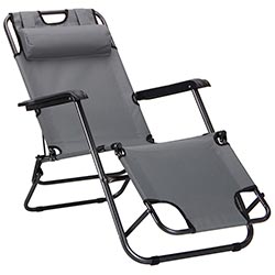 Фото Шезлонг Круїз Чорний Сірий